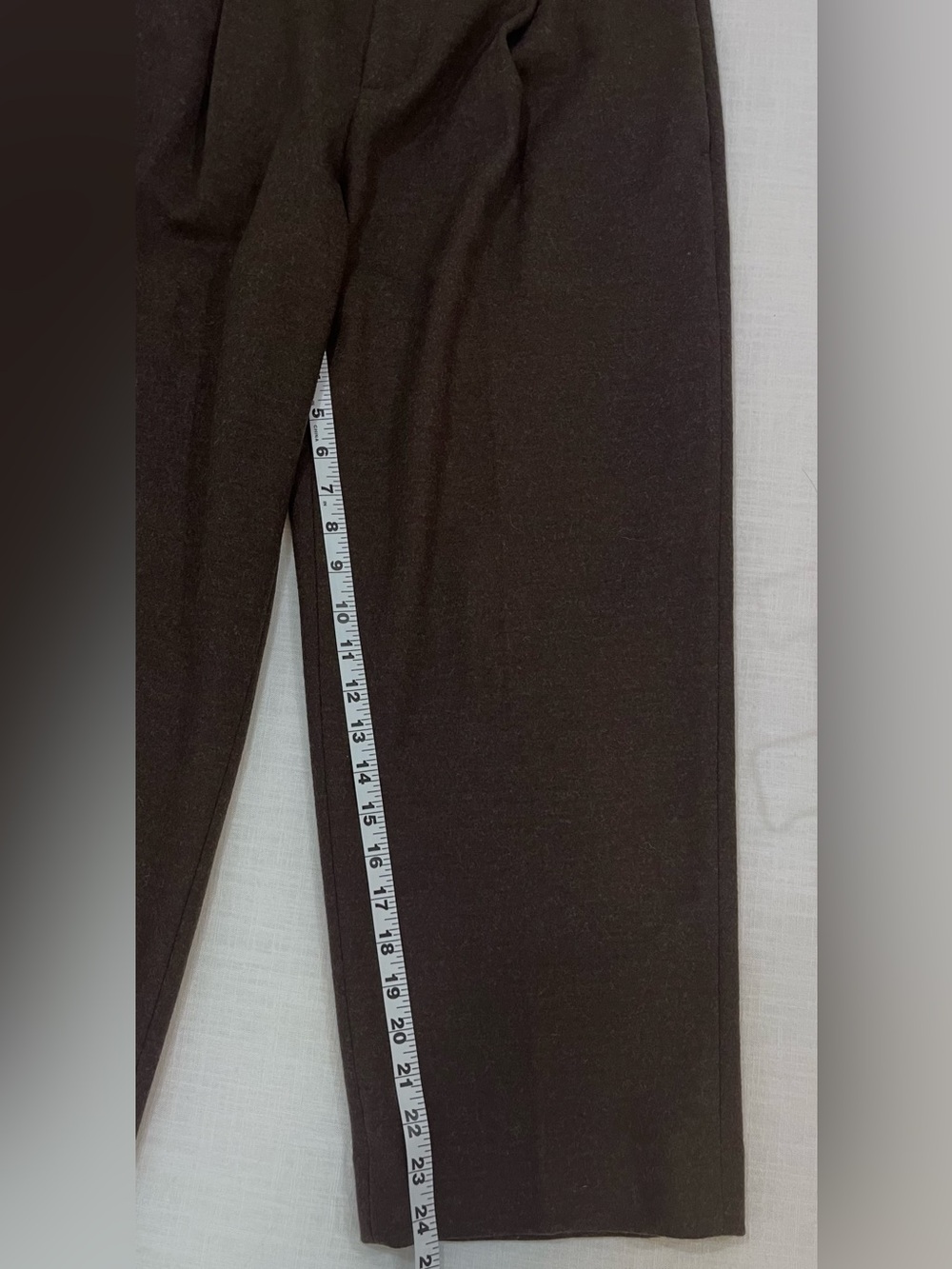 Vince 100% Wool Brown Pleated Tailored Trousers Pants Size 8 - Picture 7 of 11